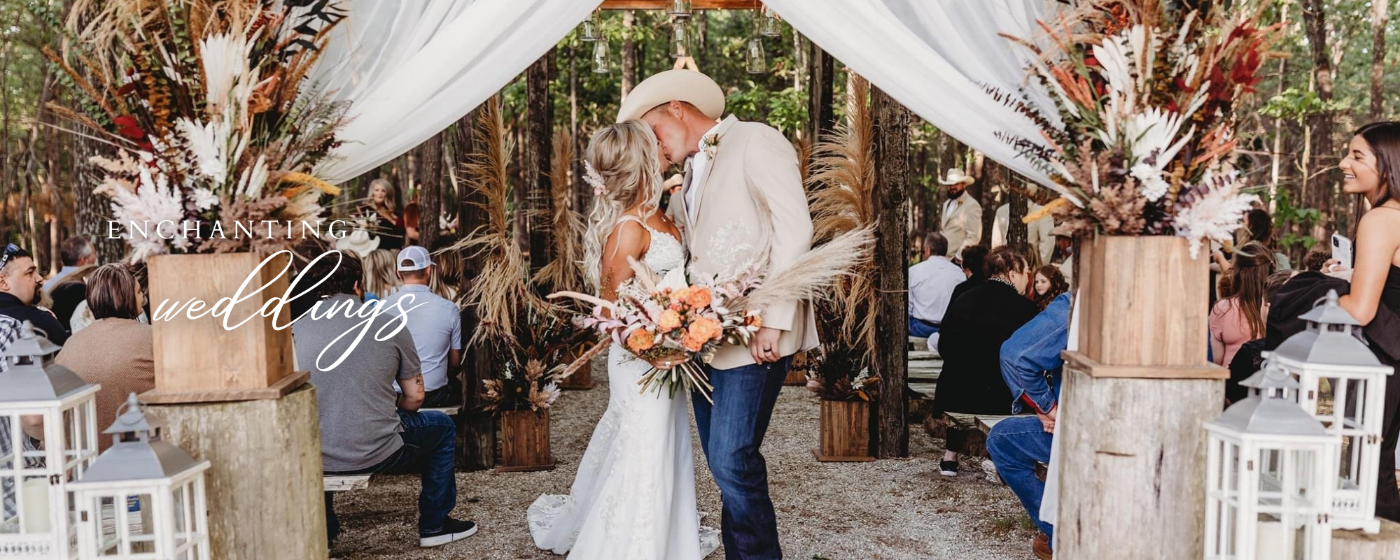 Outdoor wedding ceremony